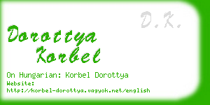 dorottya korbel business card